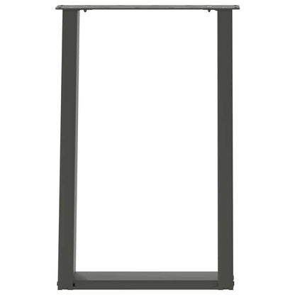 vidaXL Dining Table Legs U-Shaped 2 pcs Anthracite 50x(72-73) cm Steel