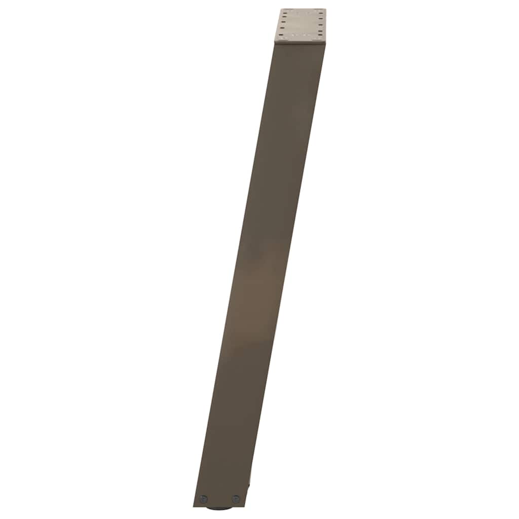 vidaXL Dining Table Legs U-Shaped 2 pcs Natural Steel 50x(72-73) cm Steel