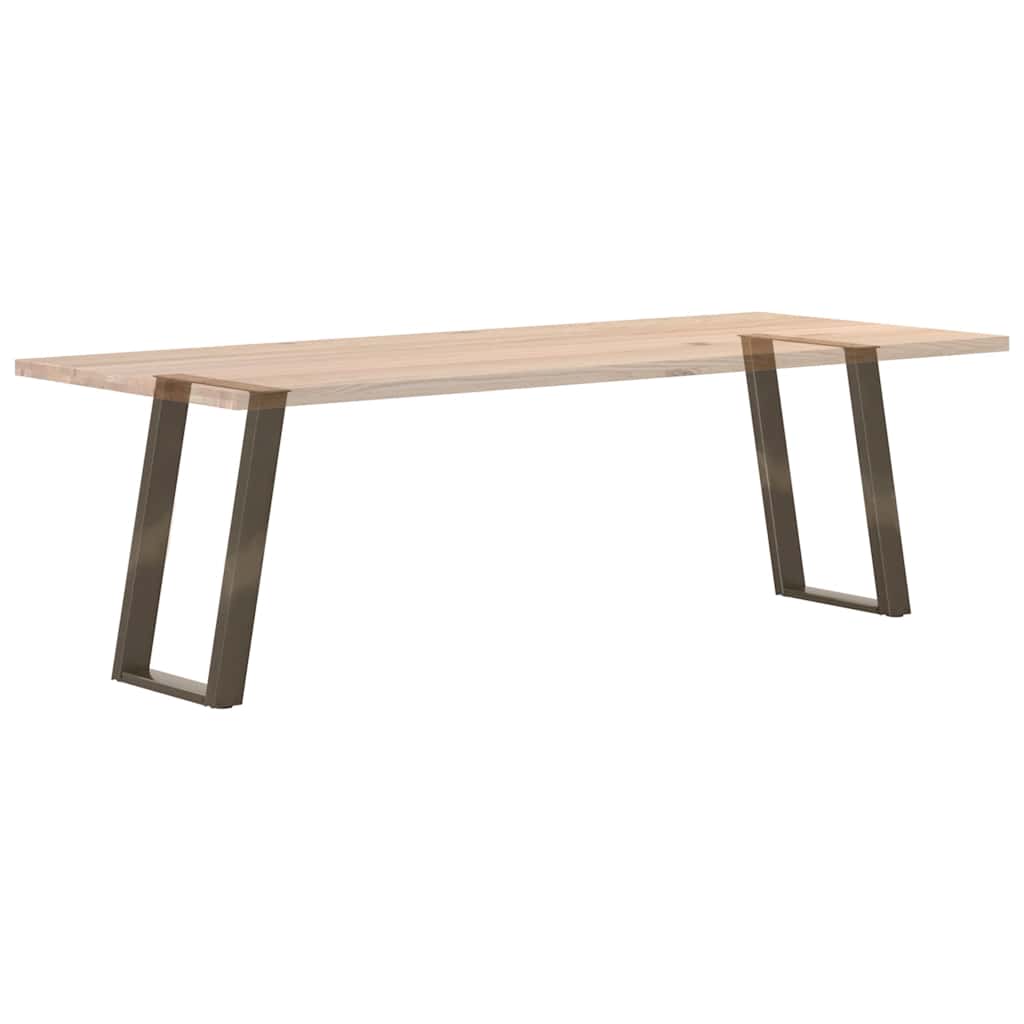 vidaXL Dining Table Legs U-Shaped 2 pcs Natural Steel 50x(72-73) cm Steel