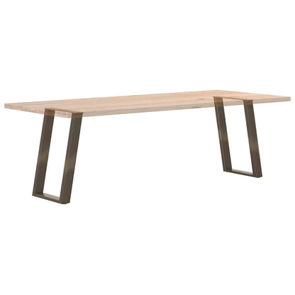 vidaXL Dining Table Legs U-Shaped 2 pcs Natural Steel 50x(72-73) cm Steel