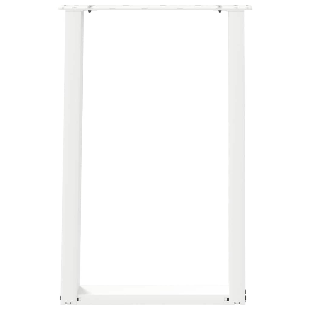 vidaXL Dining Table Legs U-Shaped 2 pcs White 60x(72-73) cm Steel