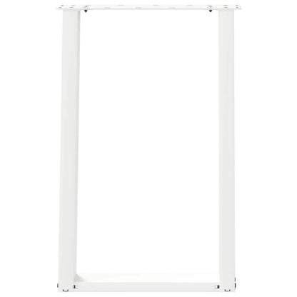 vidaXL Dining Table Legs U-Shaped 2 pcs White 60x(72-73) cm Steel