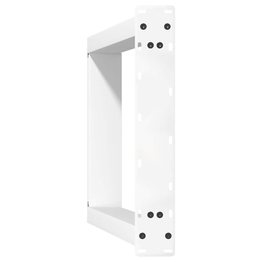 vidaXL Dining Table Legs U-Shaped 2 pcs White 60x(72-73) cm Steel