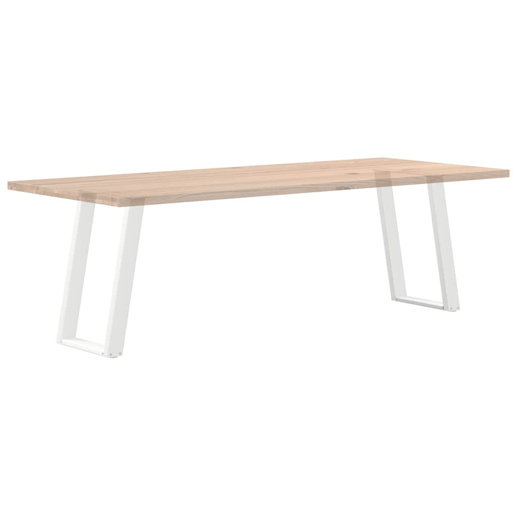 vidaXL Dining Table Legs U-Shaped 2 pcs White 60x(72-73) cm Steel