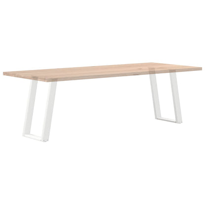 vidaXL Dining Table Legs U-Shaped 2 pcs White 60x(72-73) cm Steel