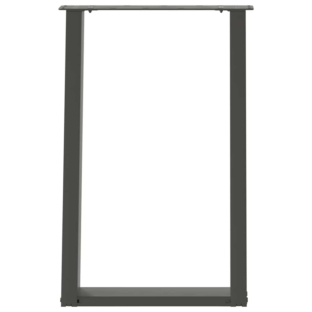 vidaXL Dining Table Legs U-Shaped 2 pcs Anthracite 60x(72-73) cm Steel