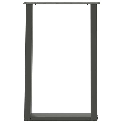 vidaXL Dining Table Legs U-Shaped 2 pcs Anthracite 60x(72-73) cm Steel