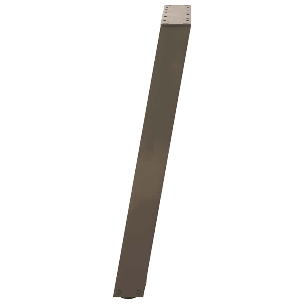 vidaXL Dining Table Legs U-Shaped 2 pcs Natural Steel 60x(72-73) cm Steel