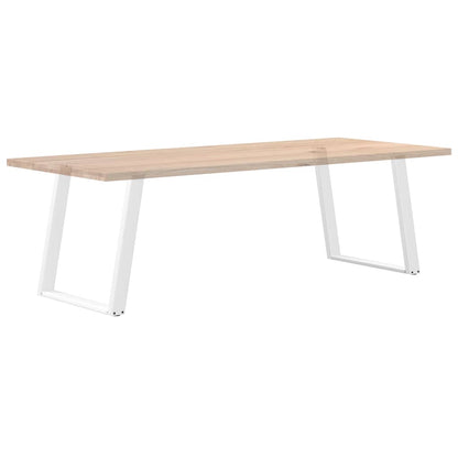 vidaXL Dining Table Legs U-Shaped 2 pcs White 70x(72-73) cm Steel