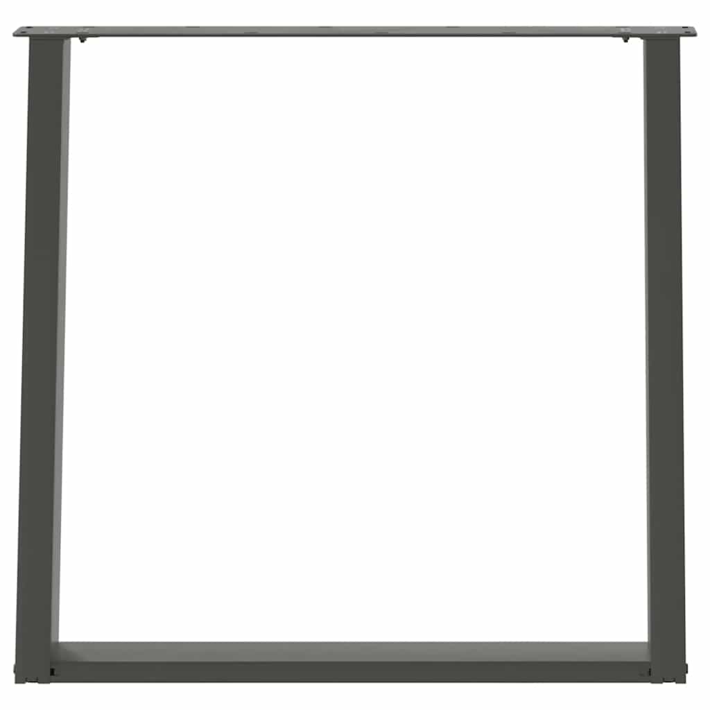 vidaXL Dining Table Legs U-Shaped 2 pcs Anthracite 70x(72-73) cm Steel