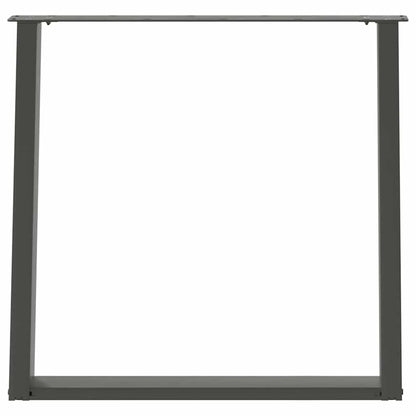 vidaXL Dining Table Legs U-Shaped 2 pcs Anthracite 70x(72-73) cm Steel