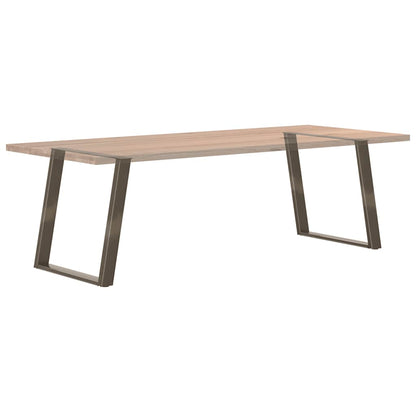 vidaXL Dining Table Legs U-Shaped 2 pcs Natural Steel 70x(72-73) cm Steel