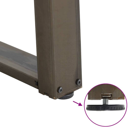 vidaXL Dining Table Legs U-Shaped 2 pcs Natural Steel 70x(72-73) cm Steel