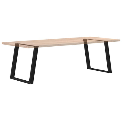 vidaXL Dining Table Legs U-Shaped 2 pcs Black 80x(72-73) cm Steel