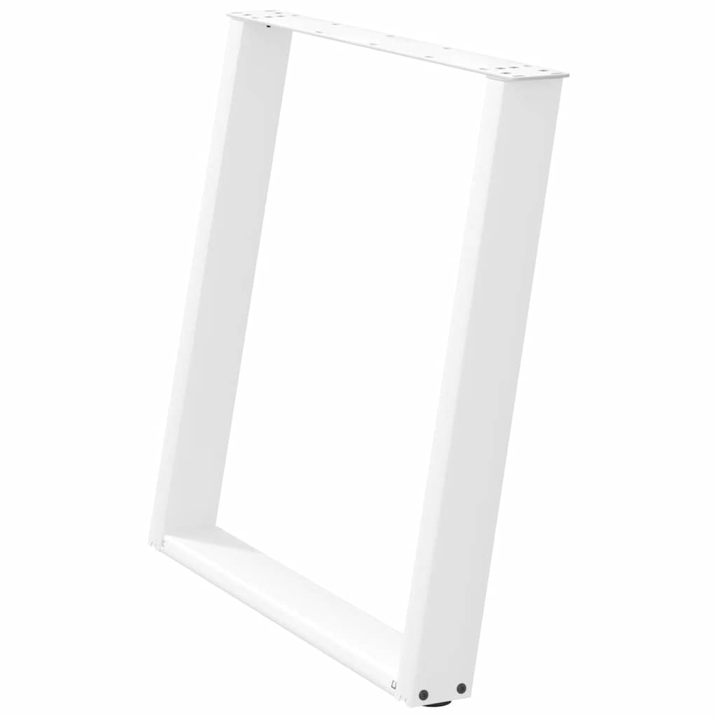 vidaXL Dining Table Legs U-Shaped 2 pcs White 80x(72-73) cm Steel