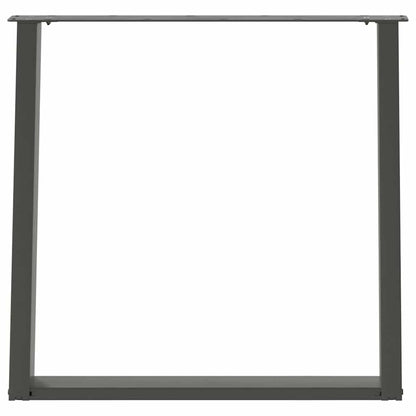 vidaXL Dining Table Legs U-Shaped 2 pcs Anthracite 80x(72-73) cm Steel