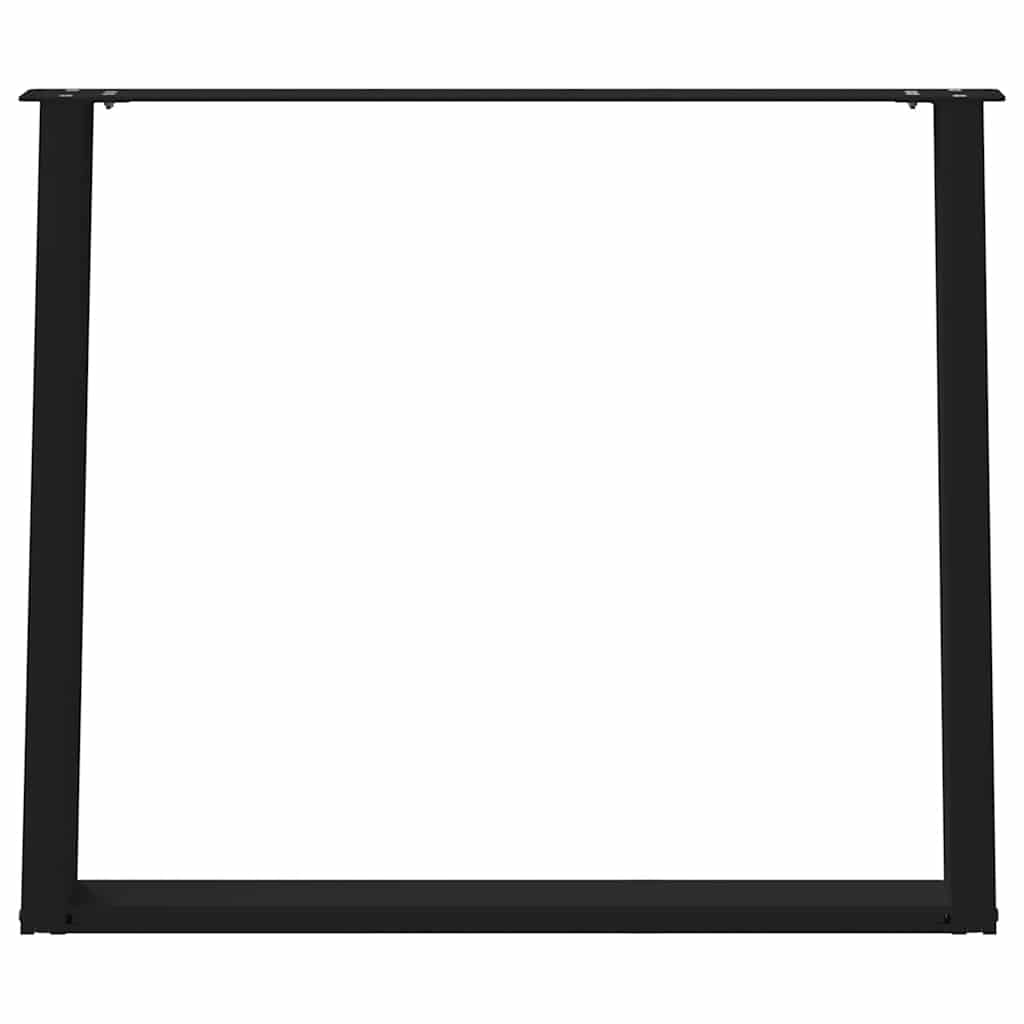 vidaXL Dining Table Legs U-Shaped 2 pcs Black 90x(72-73) cm Steel