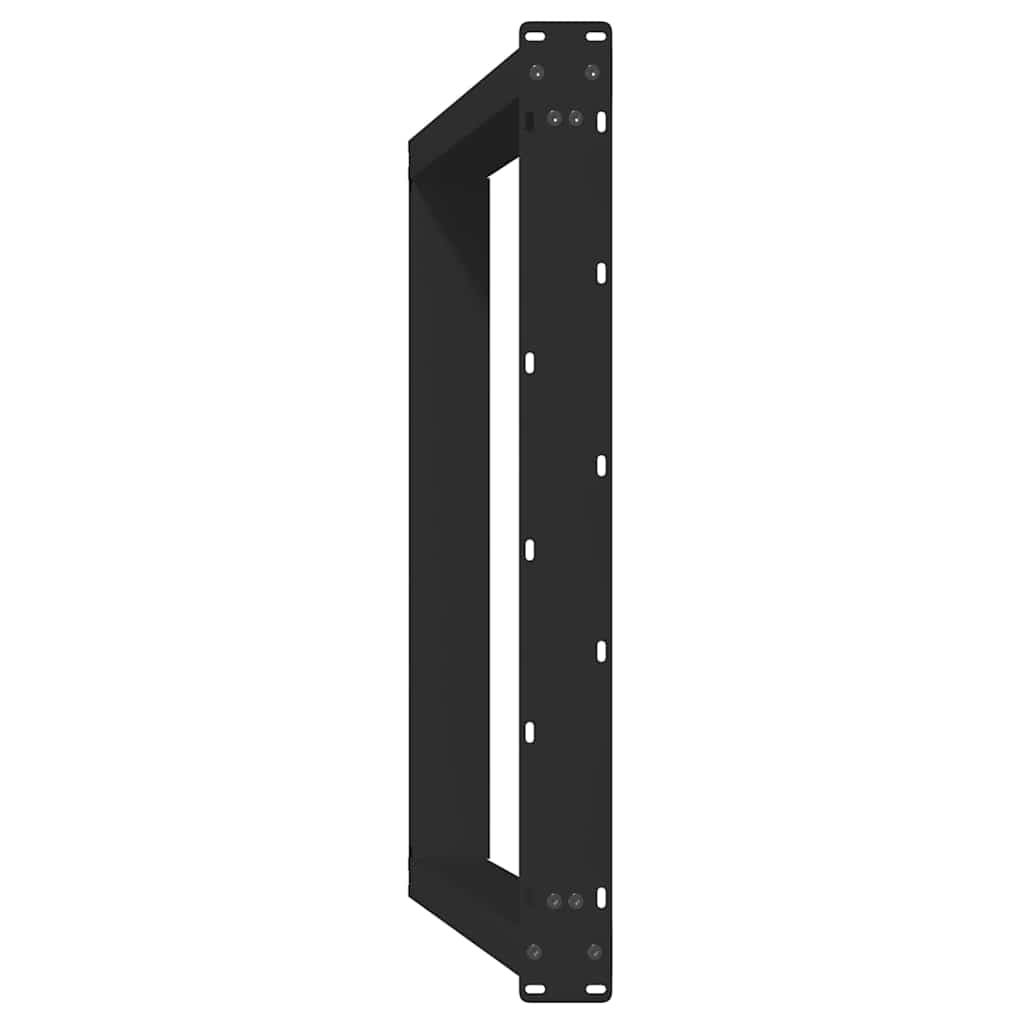 vidaXL Dining Table Legs U-Shaped 2 pcs Black 90x(72-73) cm Steel