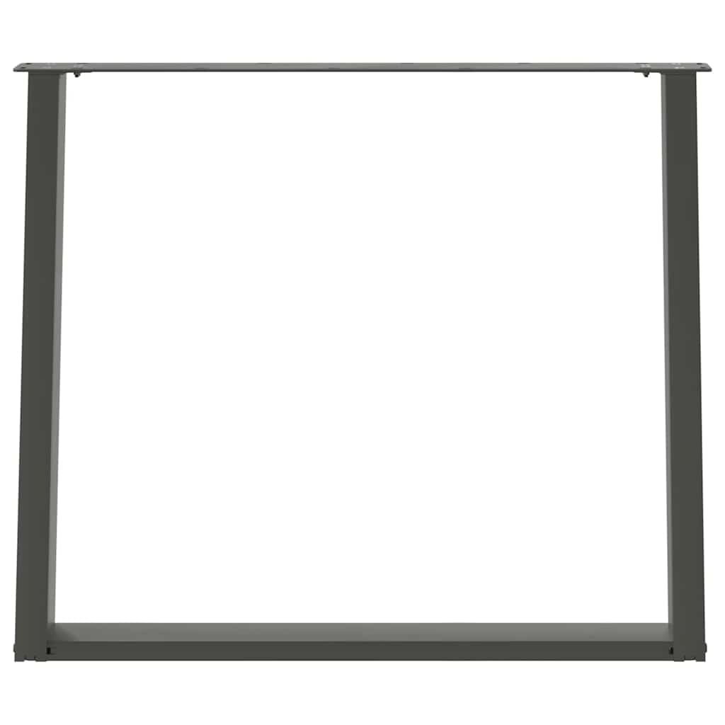 vidaXL Dining Table Legs U-Shaped 2 pcs Anthracite 90x(72-73) cm Steel
