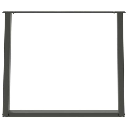 vidaXL Dining Table Legs U-Shaped 2 pcs Anthracite 90x(72-73) cm Steel