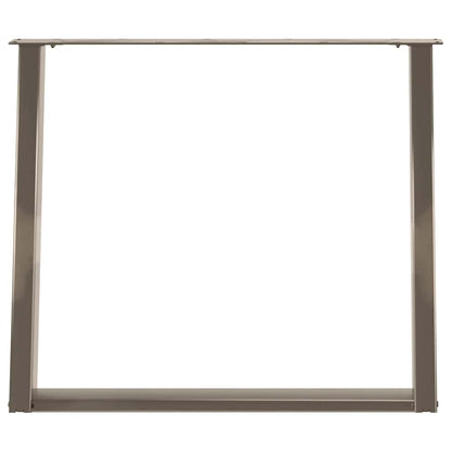 vidaXL Dining Table Legs U-Shaped 2 pcs Natural Steel 90x(72-73) cm Steel