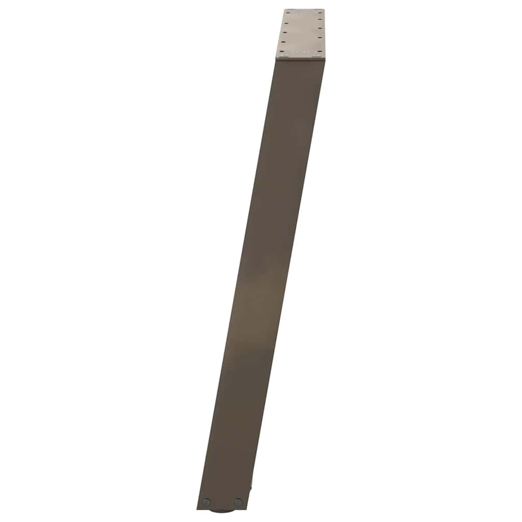 vidaXL Dining Table Legs U-Shaped 2 pcs Natural Steel 90x(72-73) cm Steel