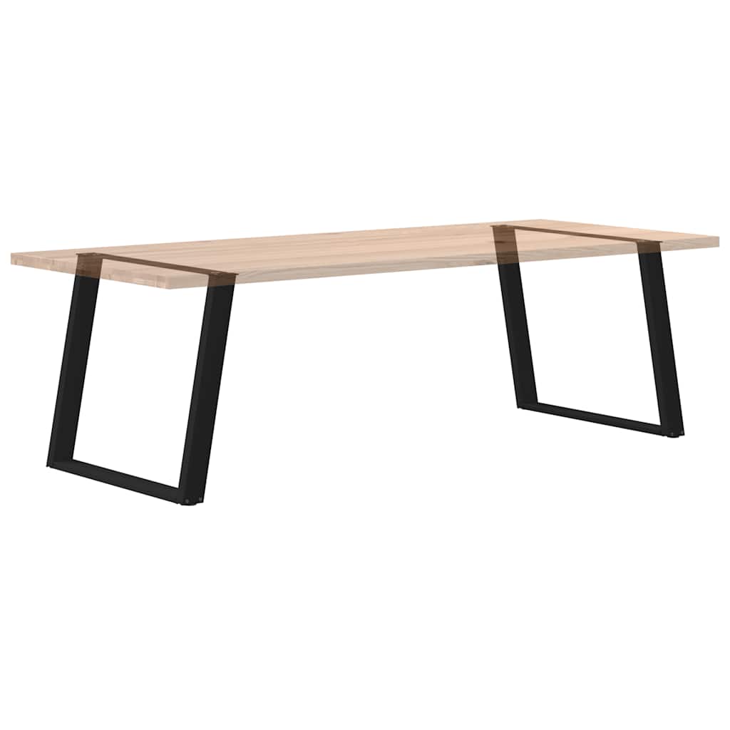 vidaXL Dining Table Legs U-Shaped 2 pcs Black 100x(72-73) cm Steel