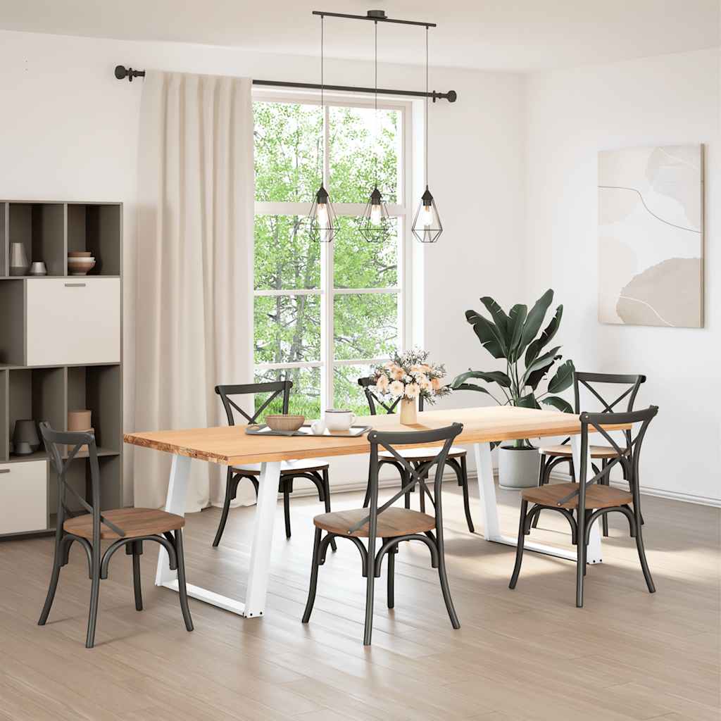 vidaXL Dining Table Legs U-Shaped 2 pcs White 100x(72-73) cm Steel