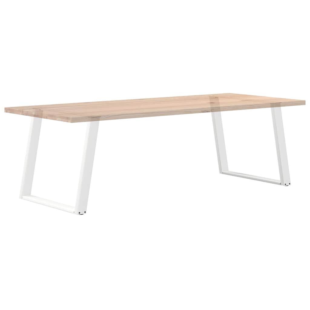 vidaXL Dining Table Legs U-Shaped 2 pcs White 100x(72-73) cm Steel