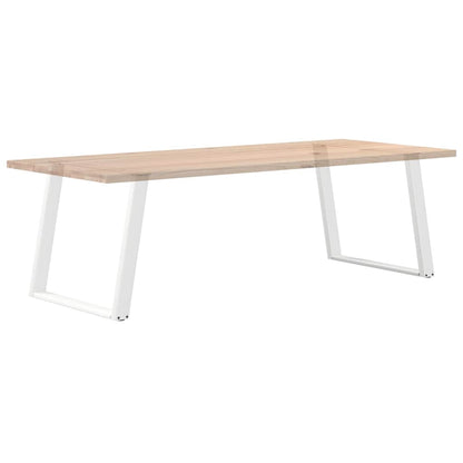 vidaXL Dining Table Legs U-Shaped 2 pcs White 100x(72-73) cm Steel
