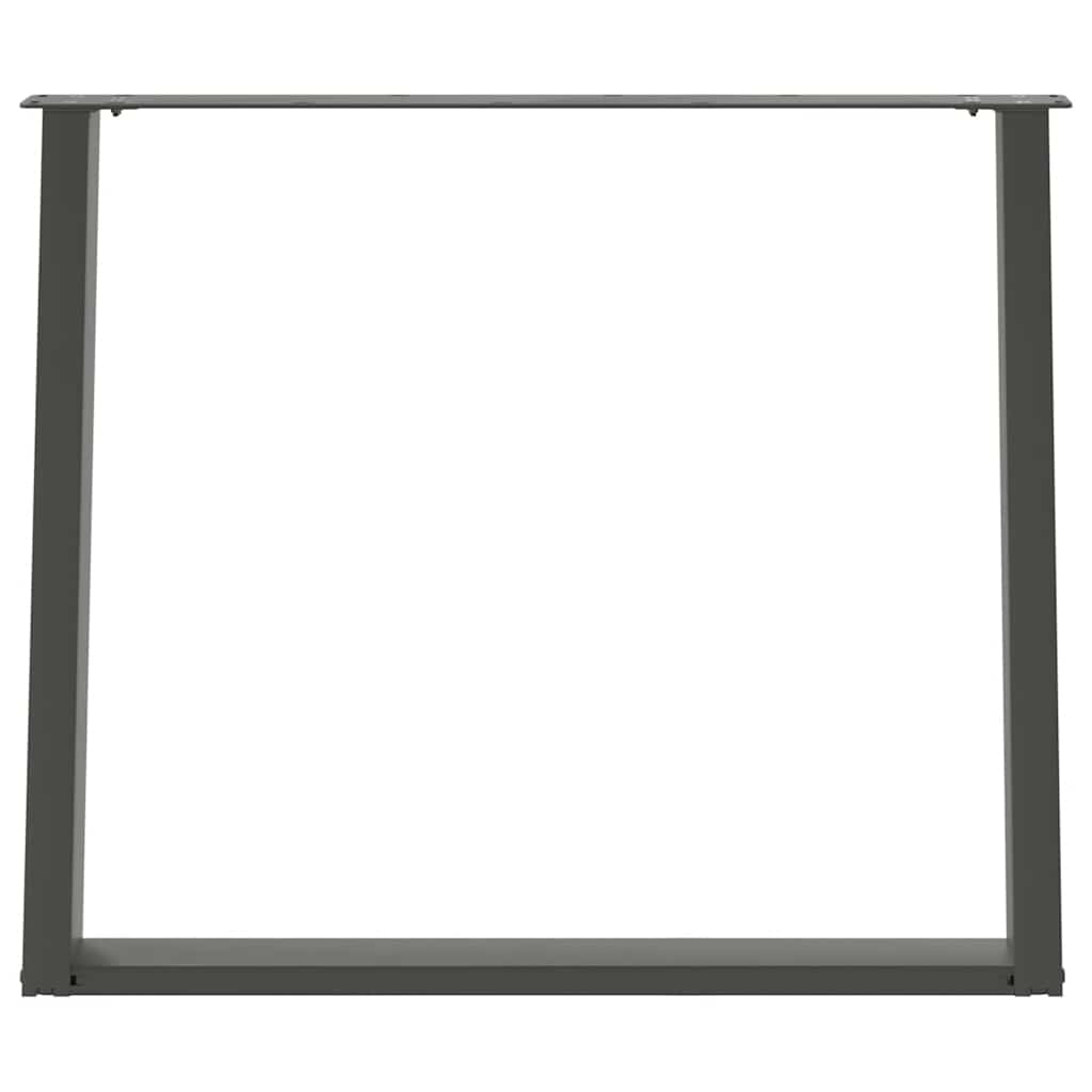 vidaXL Dining Table Legs U-Shaped 2 pcs Anthracite 100x(72-73) cm Steel