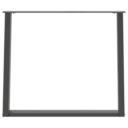 vidaXL Dining Table Legs U-Shaped 2 pcs Anthracite 100x(72-73) cm Steel
