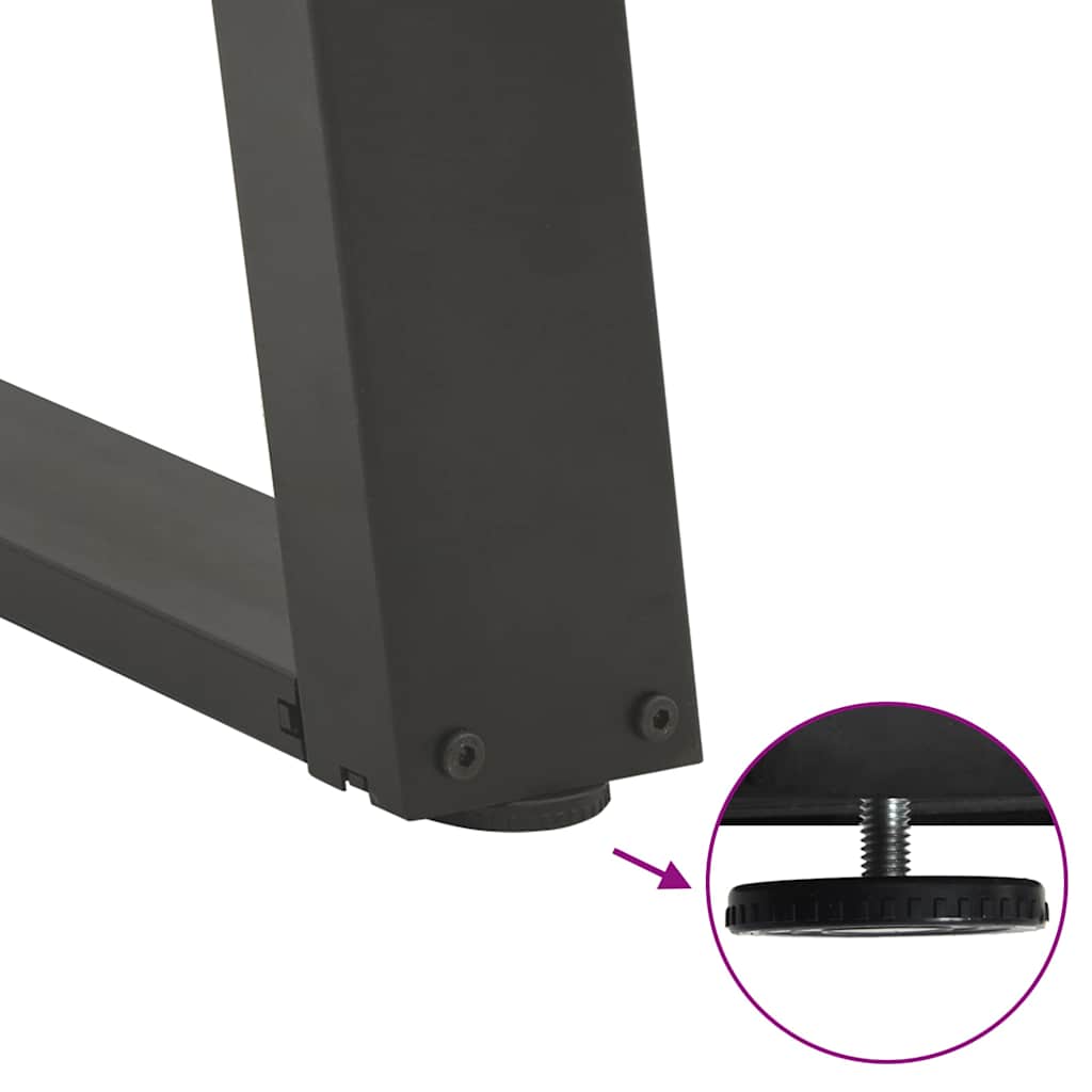 vidaXL Dining Table Legs U-Shaped 2 pcs Anthracite 100x(72-73) cm Steel