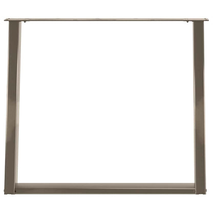 vidaXL Dining Table Legs U-Shaped 2 pcs Natural Steel 100x(72-73) cm Steel