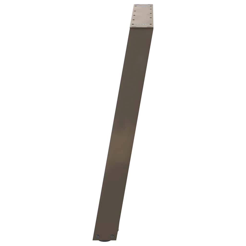 vidaXL Dining Table Legs U-Shaped 2 pcs Natural Steel 100x(72-73) cm Steel