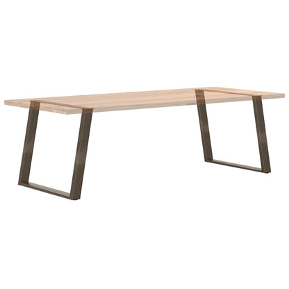 vidaXL Dining Table Legs U-Shaped 2 pcs Natural Steel 100x(72-73) cm Steel