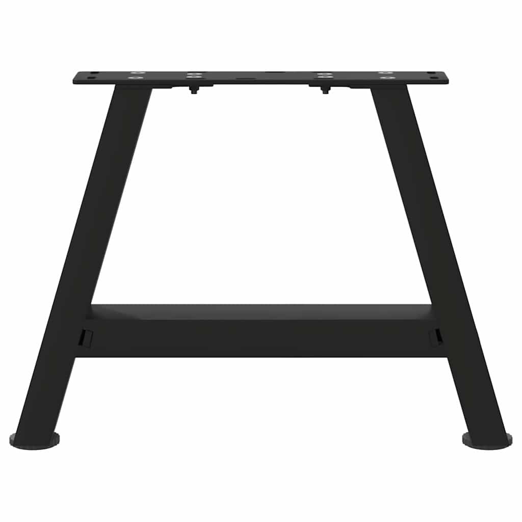 vidaXL Coffee Table Legs A-Shaped 2 pcs Black 30x(30-31) cm Steel