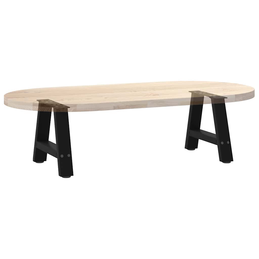 vidaXL Coffee Table Legs A-Shaped 2 pcs Black 30x(30-31) cm Steel