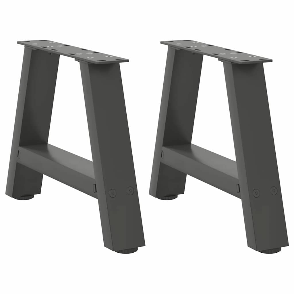 vidaXL Coffee Table Legs A-Shaped 2 pcs Anthracite 40x(30-31) cm Steel