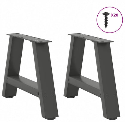 vidaXL Coffee Table Legs A-Shaped 2 pcs Anthracite 40x(30-31) cm Steel