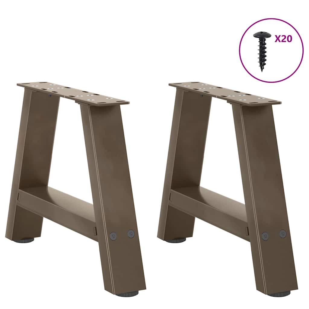 vidaXL Coffee Table Legs A-Shaped 2 pcs 40x(30-31) cm Steel