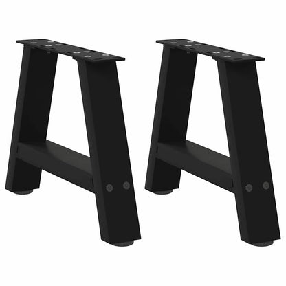 vidaXL Coffee Table Legs A-Shaped 2 pcs Black 50x(30-31) cm Steel