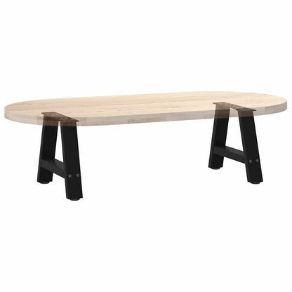 vidaXL Coffee Table Legs A-Shaped 2 pcs Black 50x(30-31) cm Steel