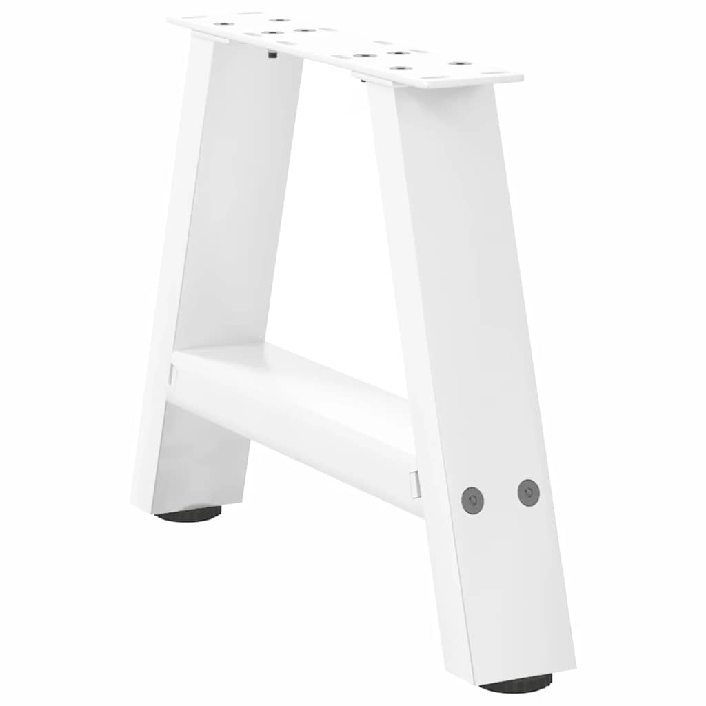 vidaXL Coffee Table Legs A-Shaped 2 pcs White 50x(30-31) cm Steel