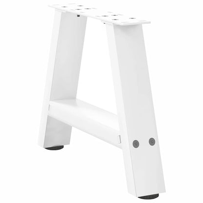 vidaXL Coffee Table Legs A-Shaped 2 pcs White 50x(30-31) cm Steel