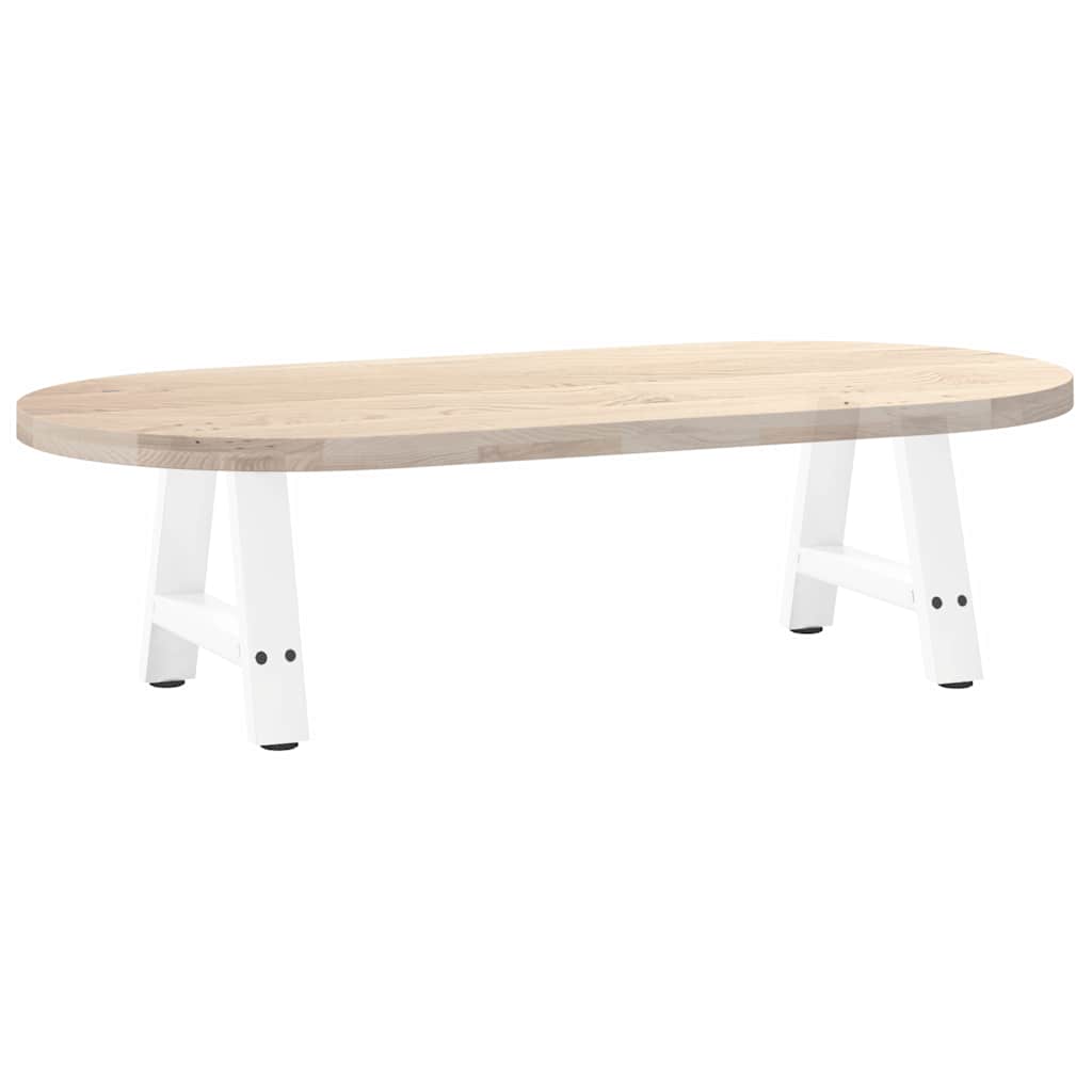 vidaXL Coffee Table Legs A-Shaped 2 pcs White 50x(30-31) cm Steel