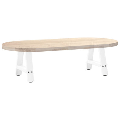 vidaXL Coffee Table Legs A-Shaped 2 pcs White 50x(30-31) cm Steel