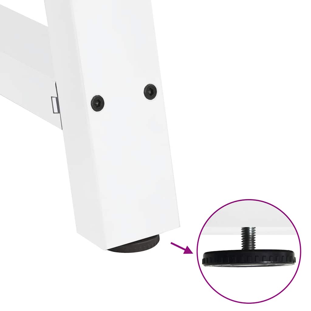 vidaXL Coffee Table Legs A-Shaped 2 pcs White 50x(30-31) cm Steel