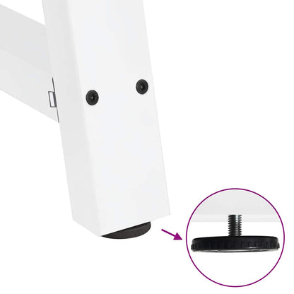 vidaXL Coffee Table Legs A-Shaped 2 pcs White 50x(30-31) cm Steel