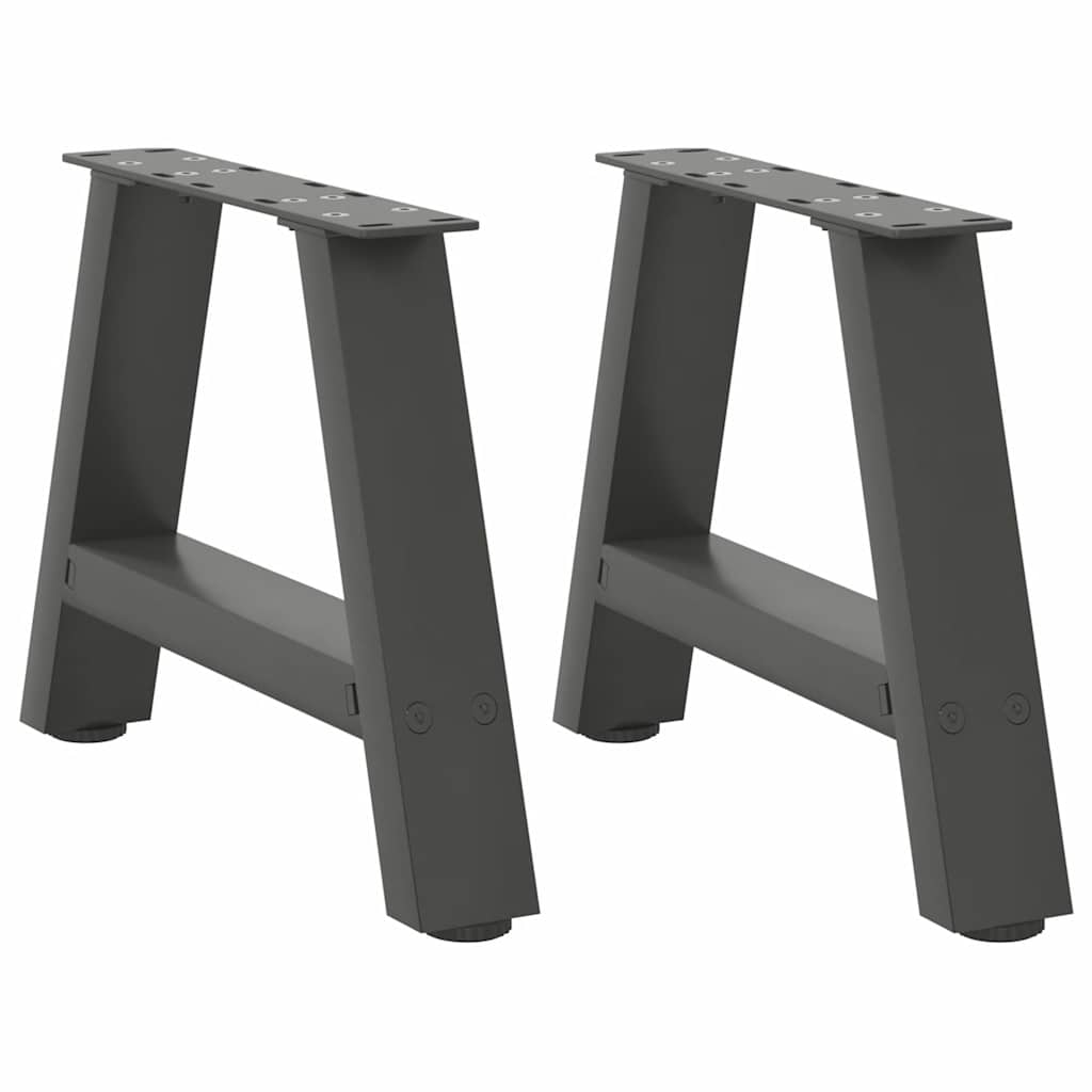 vidaXL Coffee Table Legs A-Shaped 2 pcs Anthracite 50x(30-31) cm Steel